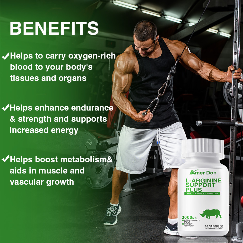 Nitric Oxide Booster L-Arginine, L-Citrulline 3000mg 60 Caps HIGHEST POTENCY