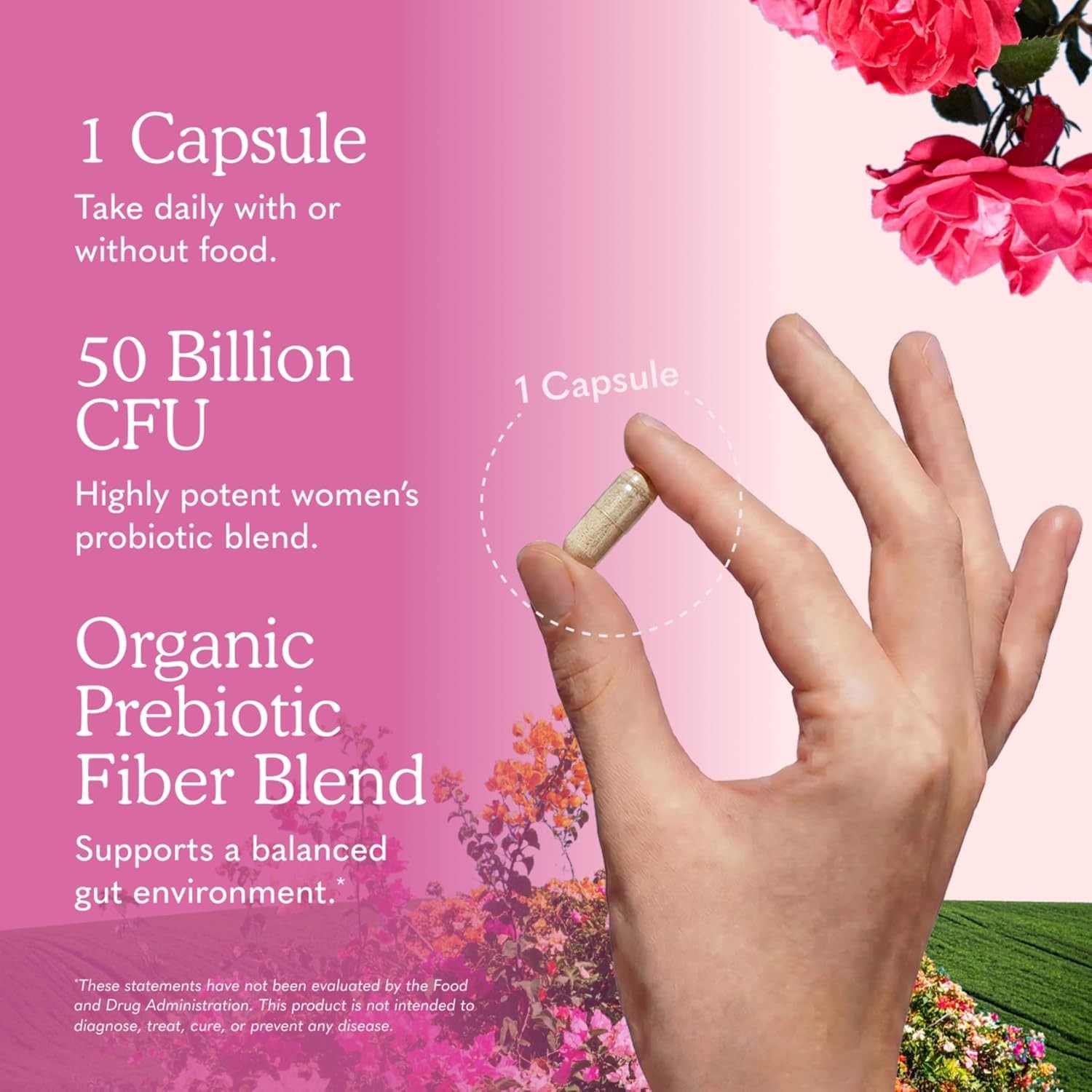Once Daily Women’s Probiotics with Organic Prebiotics – 50 Billion CFU Formula