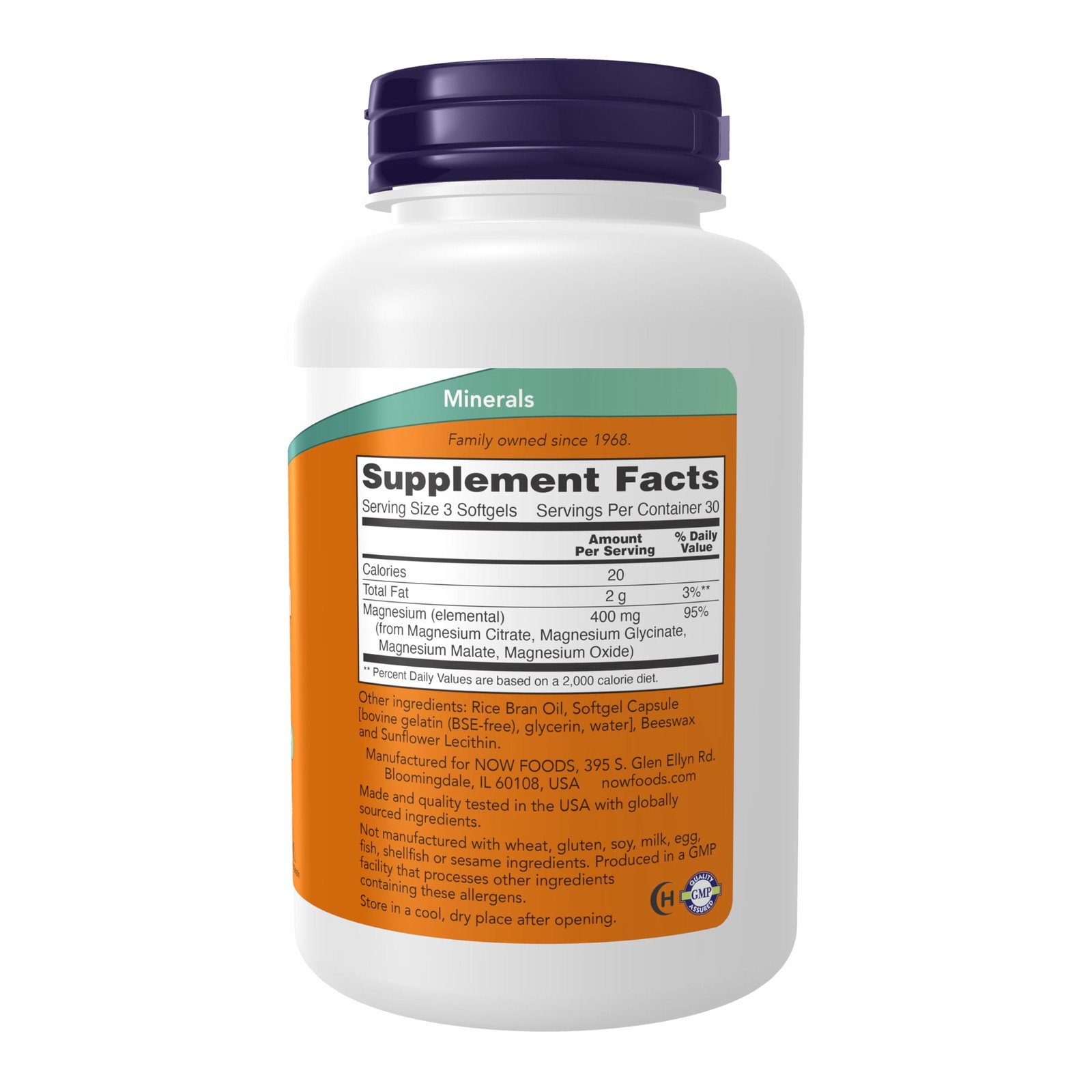 NOW Foods Supplements, Magnesium Citrate, 90 Count (Pack of 1), Light Yellow