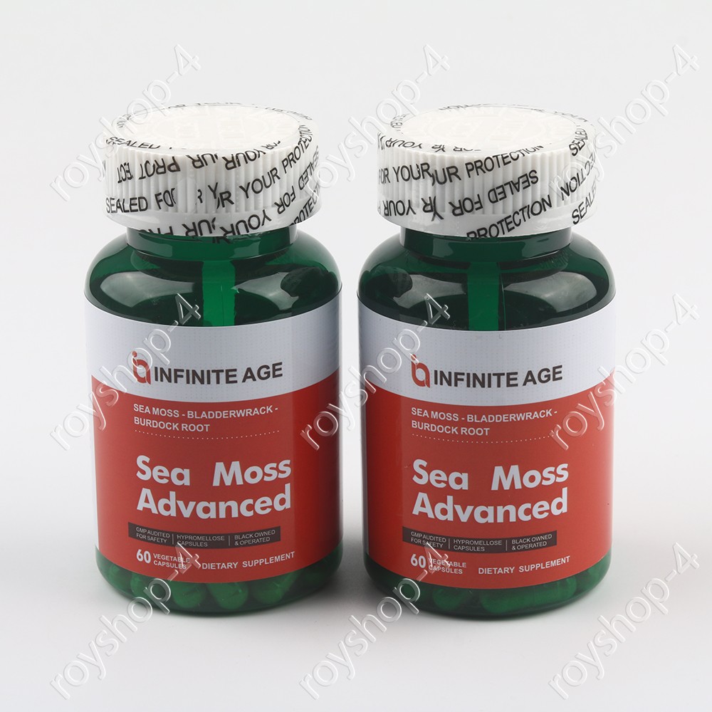 INFINITE AGE 1250mg Sea Moss Advanced Superfood, High-Potency, Vegan – 60 Count-