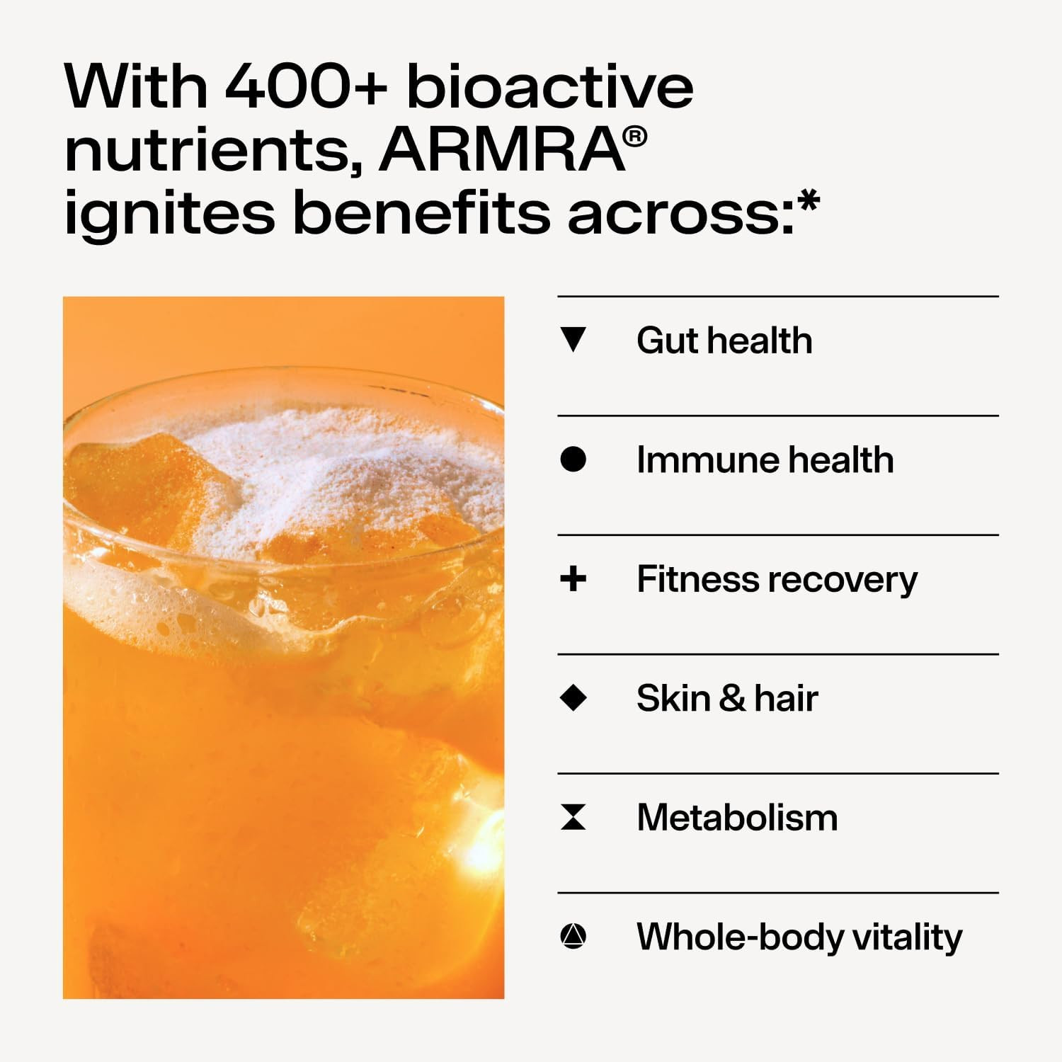 ARMRA Colostrum™ Powder | Blood Orange | Gut Health & Bloating | Skin & Hair | I