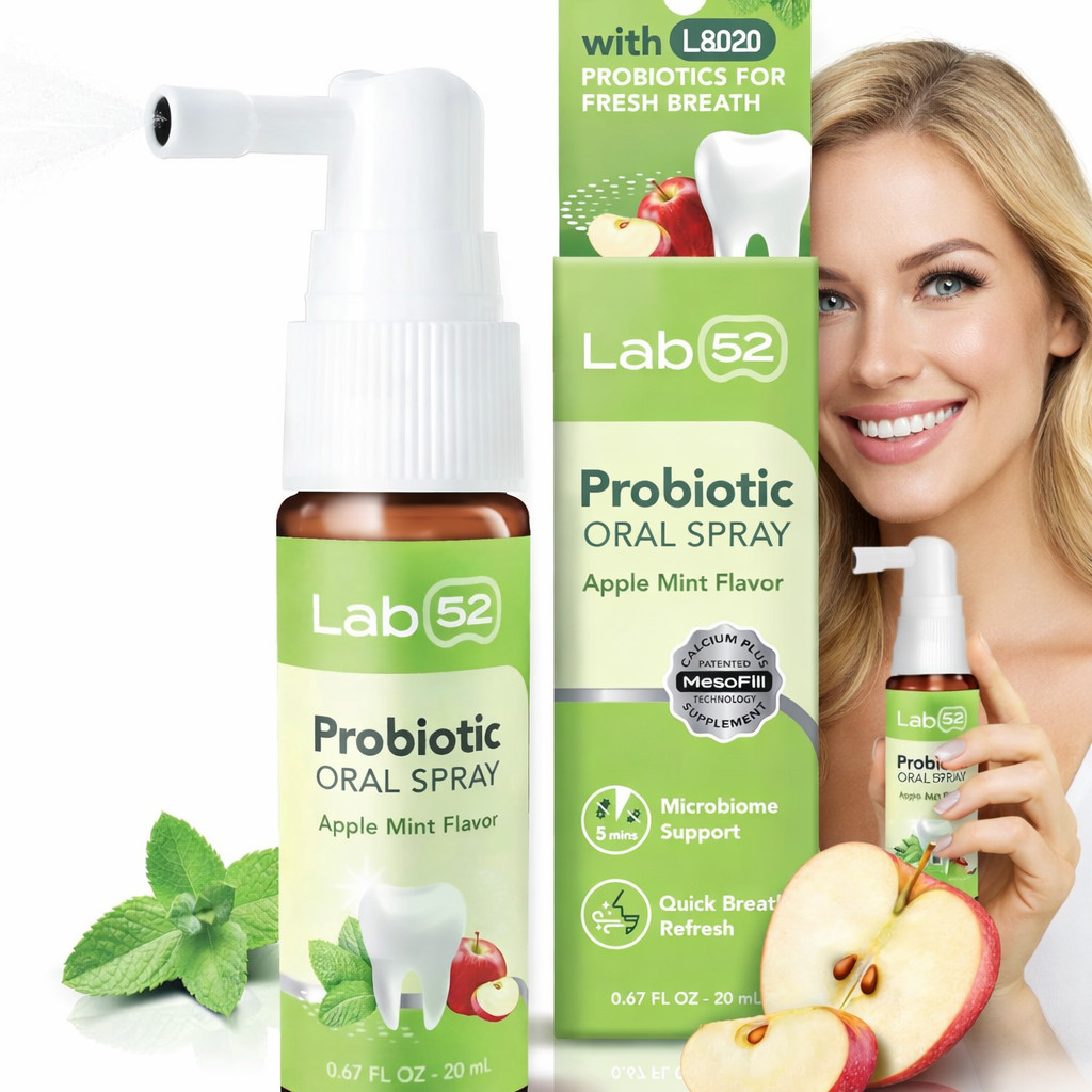 Breath Freshener Spray, L8020 Probiotic Oral Mist for Gum Sugar-Free, Alcohol-Fr