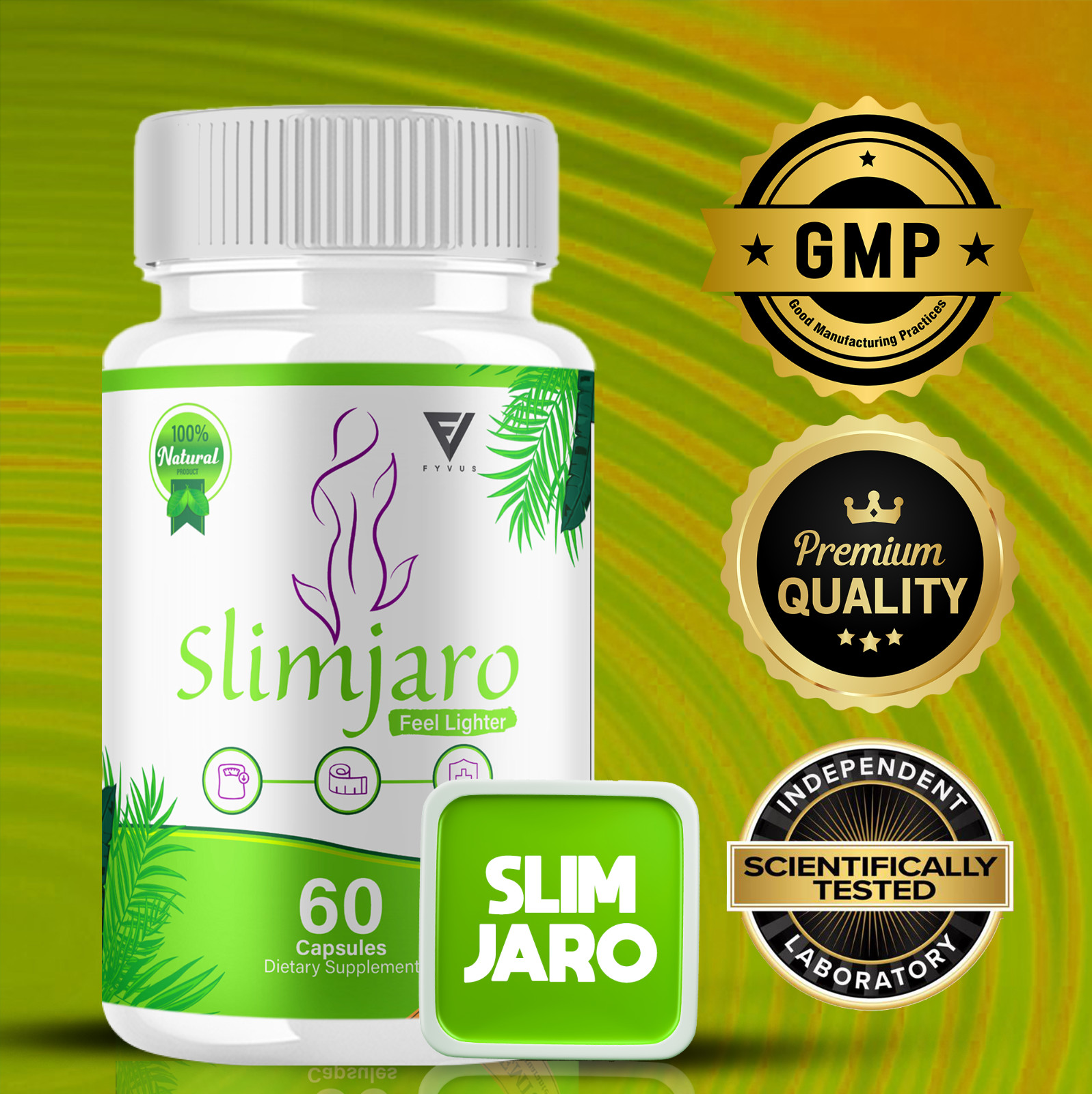 (3 Pack) SlimJaro Health Capsules, SlimJaro Advanced Wellness (180 Capsules)
