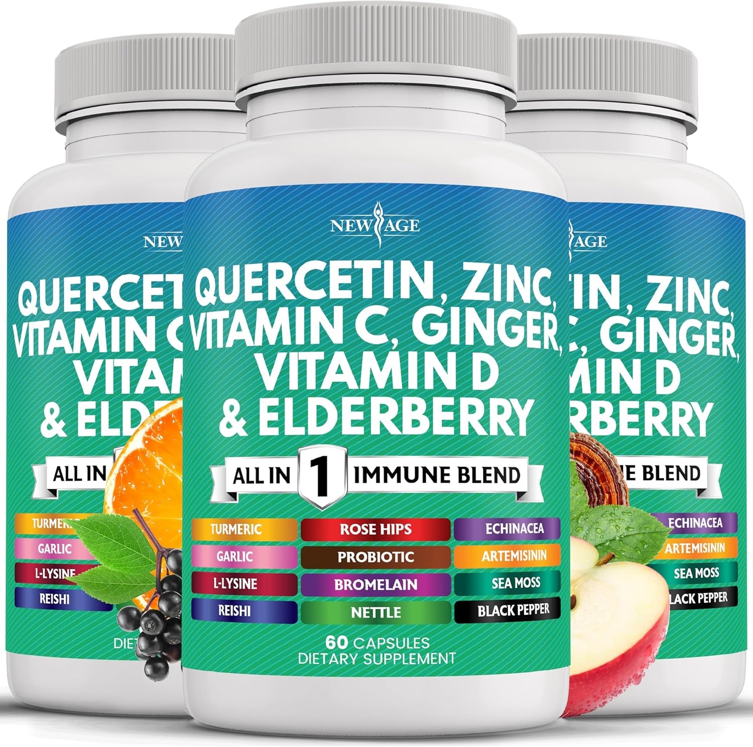 Zinc Vitamin C,D Bromelain-Nettle Supplement withArtemisinin,Echinacea-120 Count