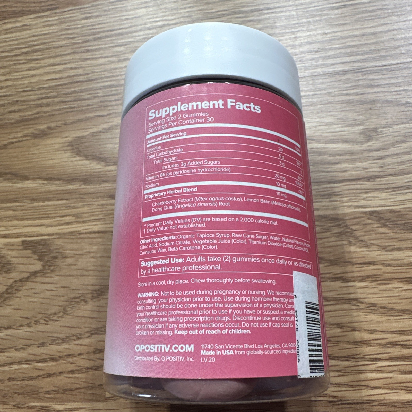 O Positiv FLO PMS Gummy Vitamins for Women with PMS 60 Gummies 6/2026