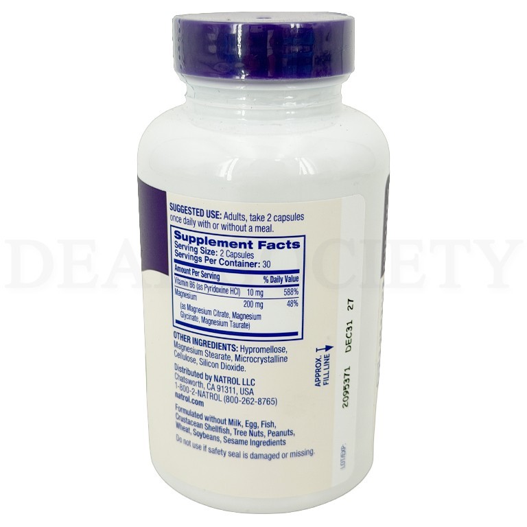 Natrol High Absorption Triple Magnesium Glycinate Citrate Taurate 60ct Lot of 2