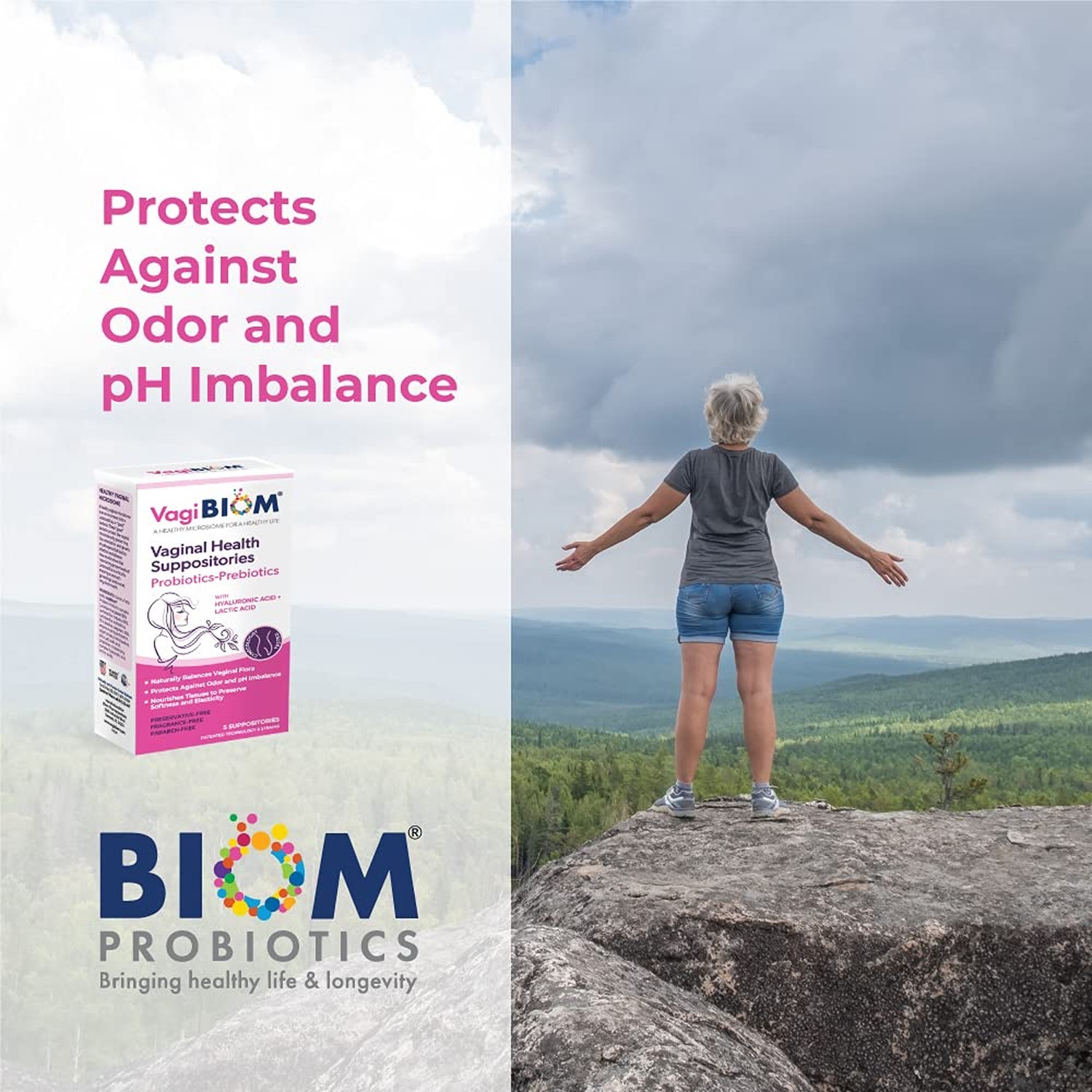 VagiBiom Lactobacillus Suppository: Microbiome Flora balance and Odor Control…