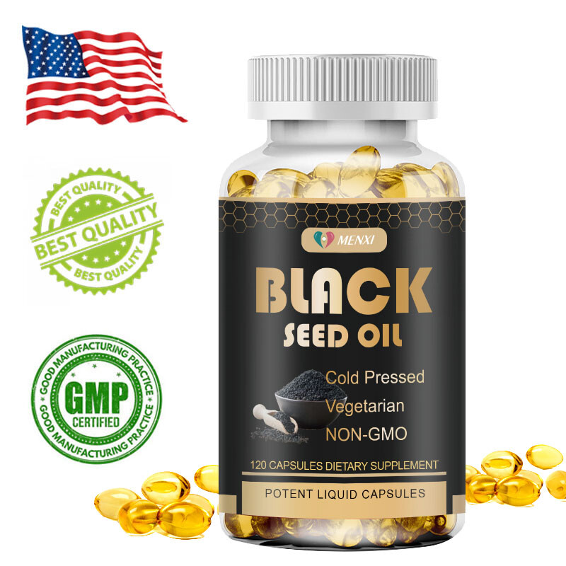 Black Seed Oil 120 Capsules For Men Women Softgel – Cold Pressed Natural Support