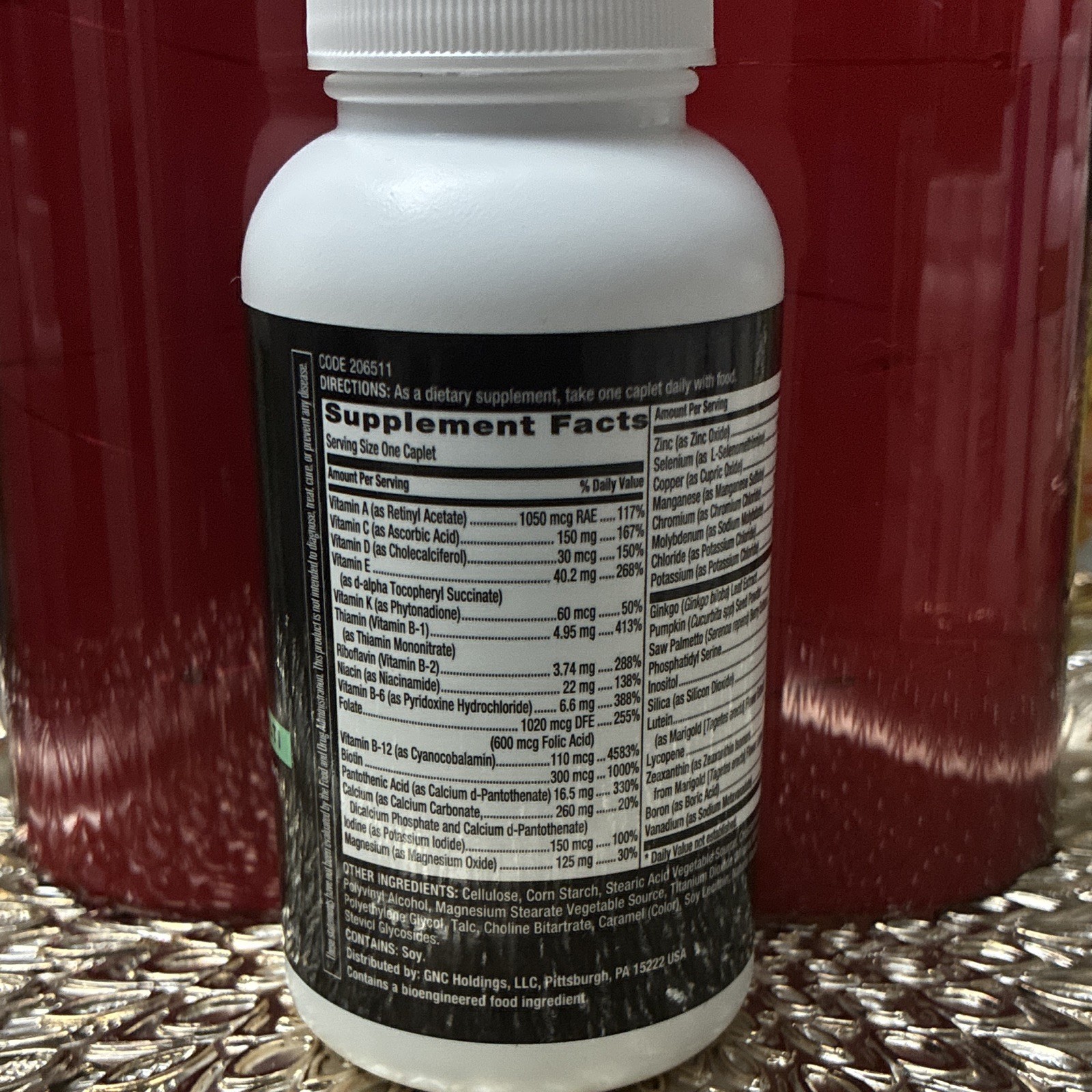 GNC Mega Men Essentials 50 Plus One Daily Multivitamin Gluten-Free 60 Caplets