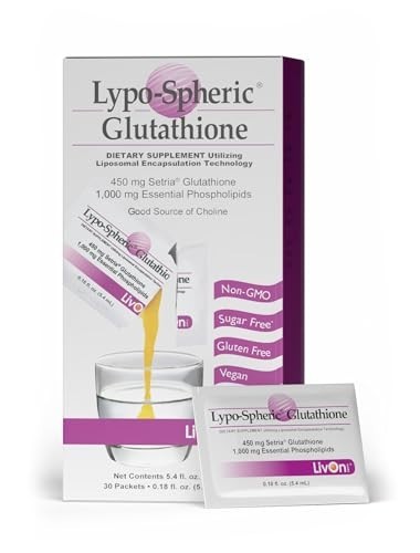Lypo-Spheric Glutathione 450mg – 30 Packets, Liposome Encapsulated, Non-GMO, Max