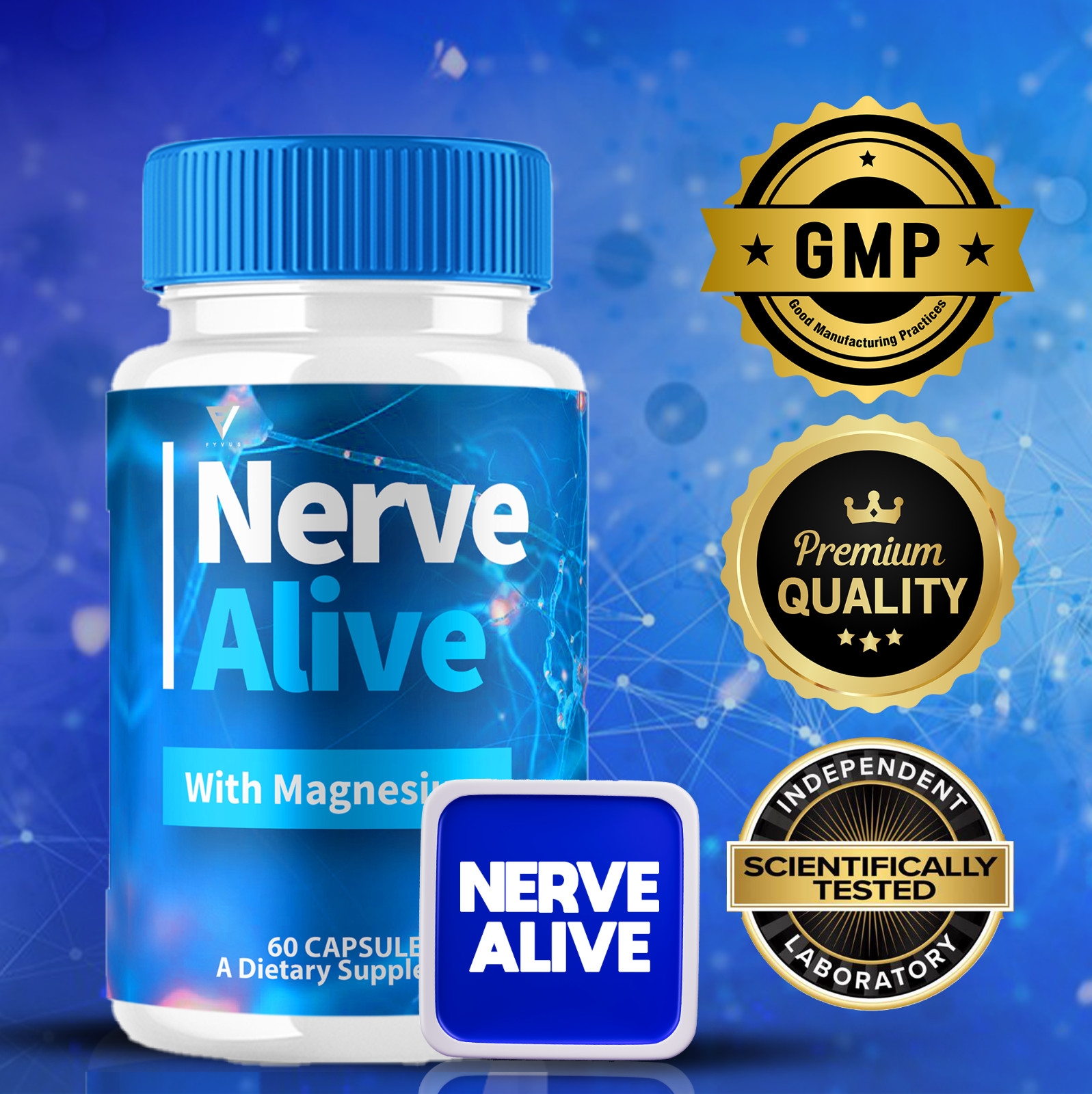 (5 Pack) Nerve Alive with Magnesium NerveAlive Maximum Strength (300 Capsules)