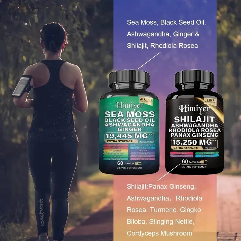 Dynamic Vitality Bundle – Sea Moss Multivitamin & Shilajit Power Combo 240 Ct