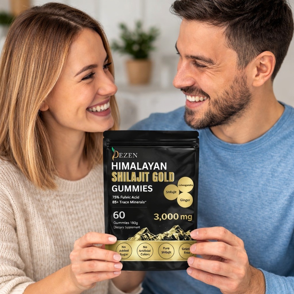 DEZEN Organic Himalayan Shilajit Gummies 3000mg for Energy & Wellness Supplement