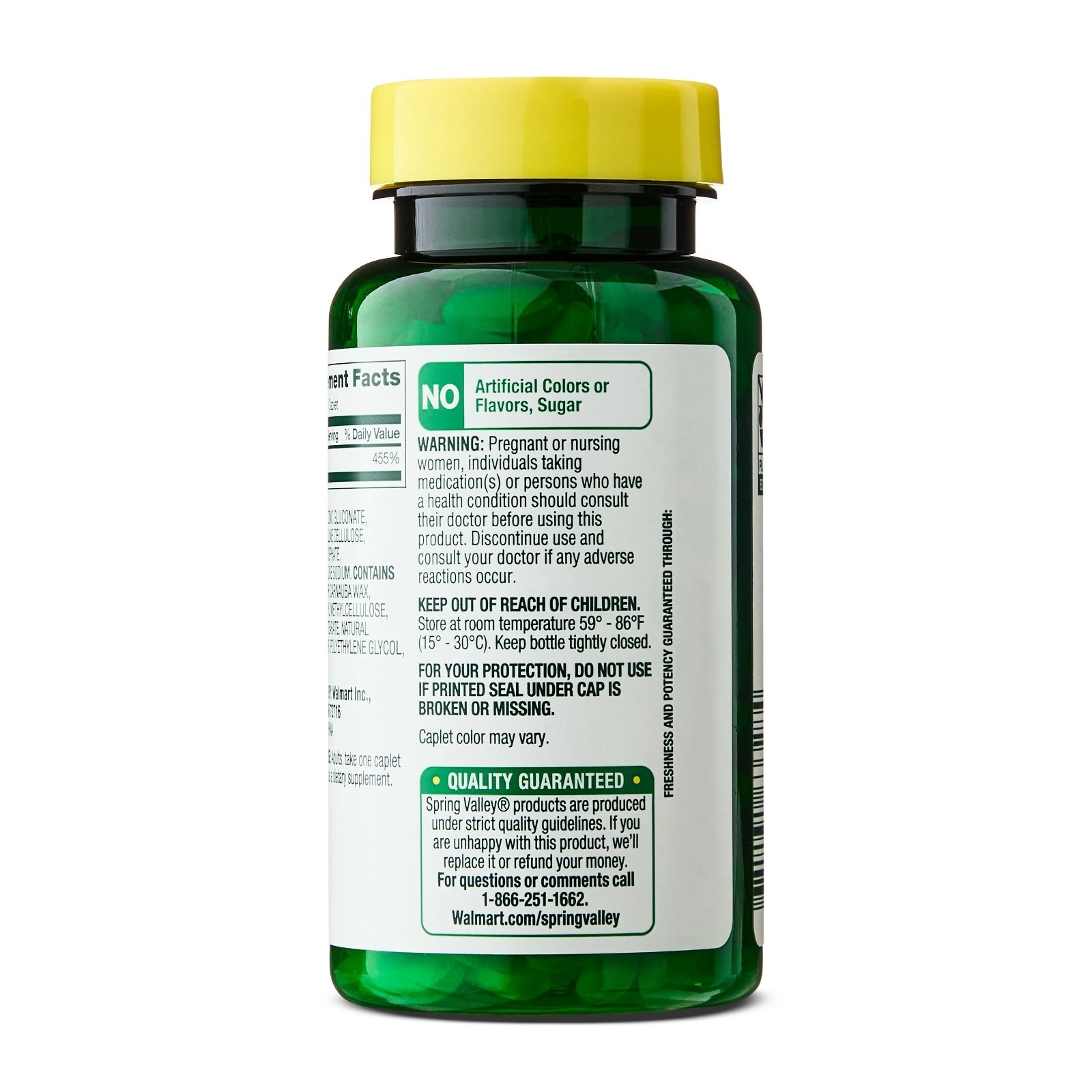 2 pack Spring Valley Zinc 50mg Caplets- 200 Count new free shipping