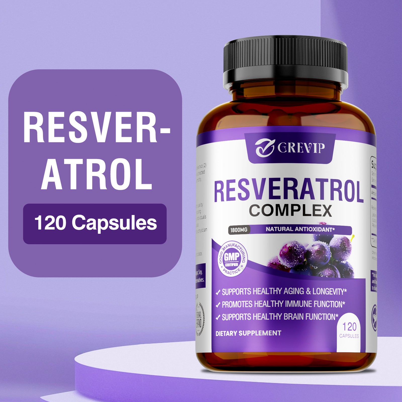 Resveratrol Complex 120pcs – Supports Cellular Energy and Repair, Skin Health
