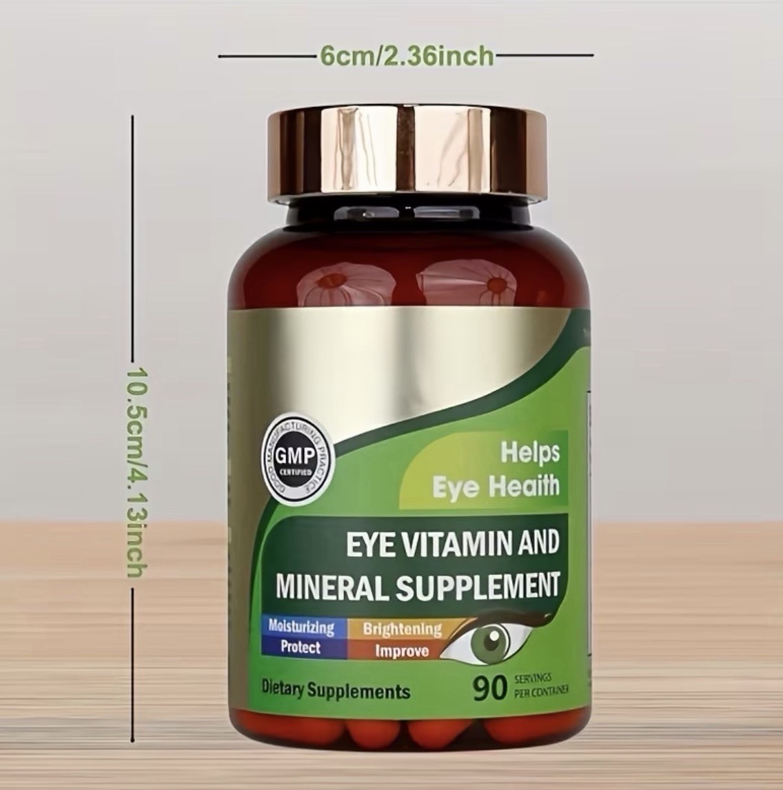 Vitamin & Mineral Supplement for Eye Health, 90 Pills, Unisex Adult