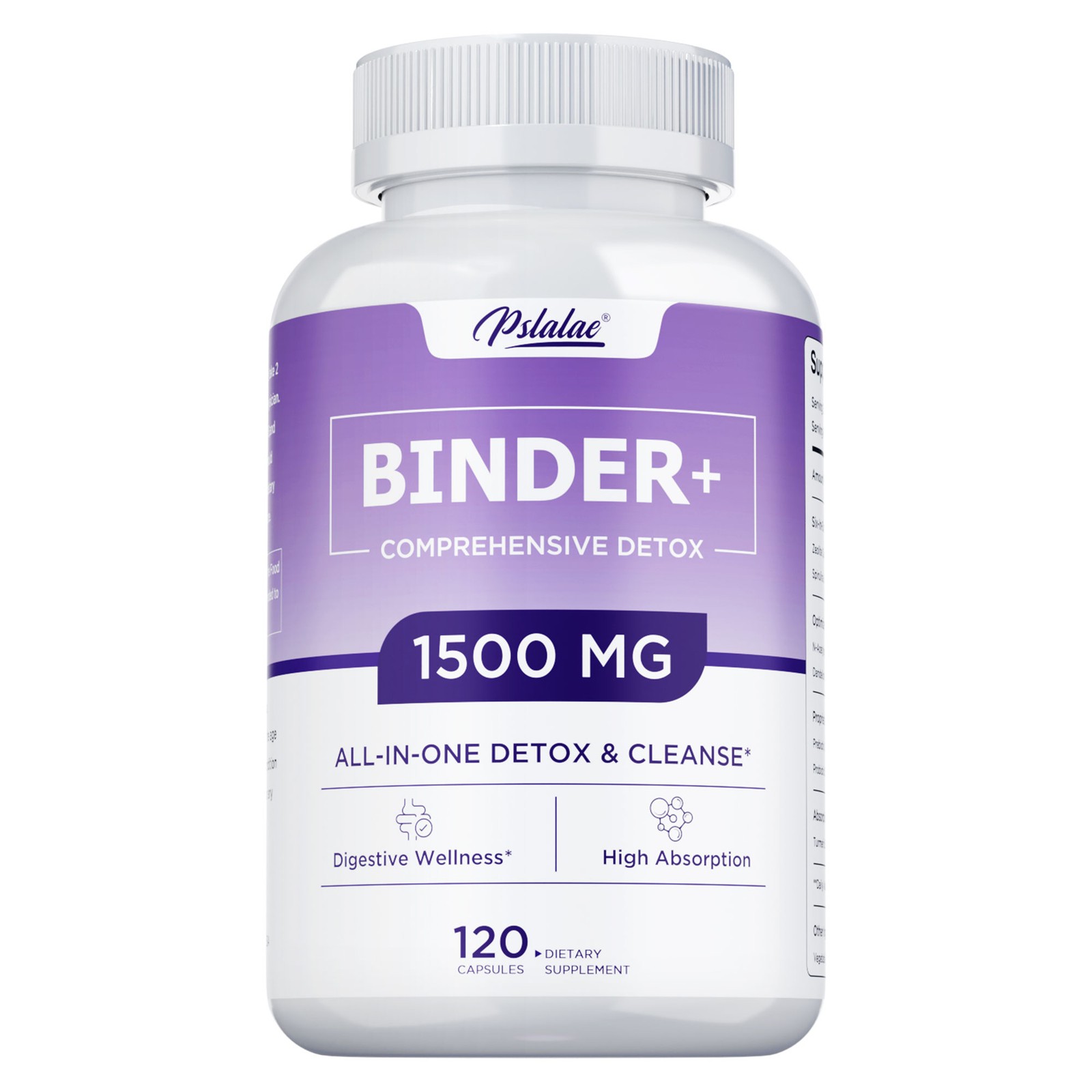 Binder 1500mg – Activated Carbon, Zeolite – Detox Support, Natural Cleanse Aid