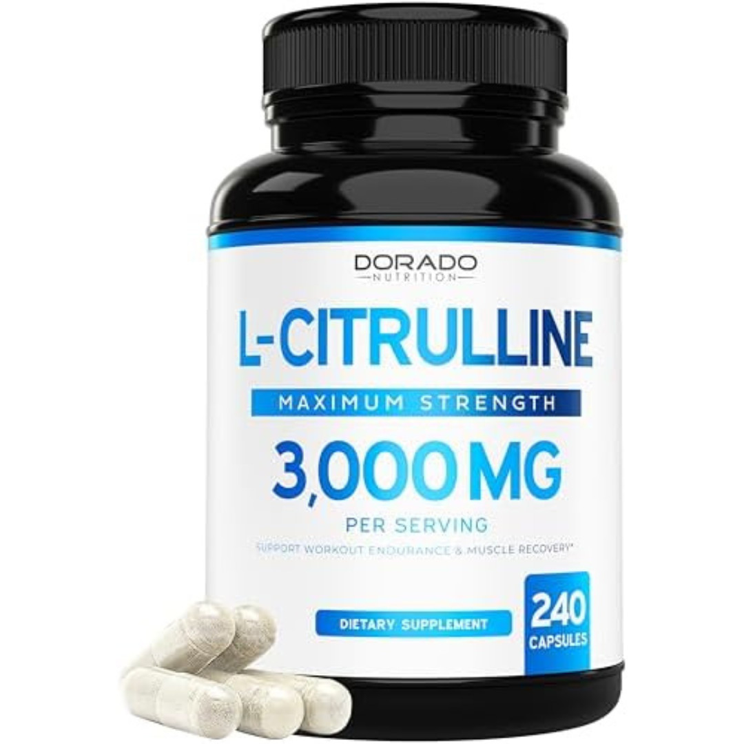L-Citrulline 3000mg GMP Certified & Non-GMO Free Form Amino 240 Capsules