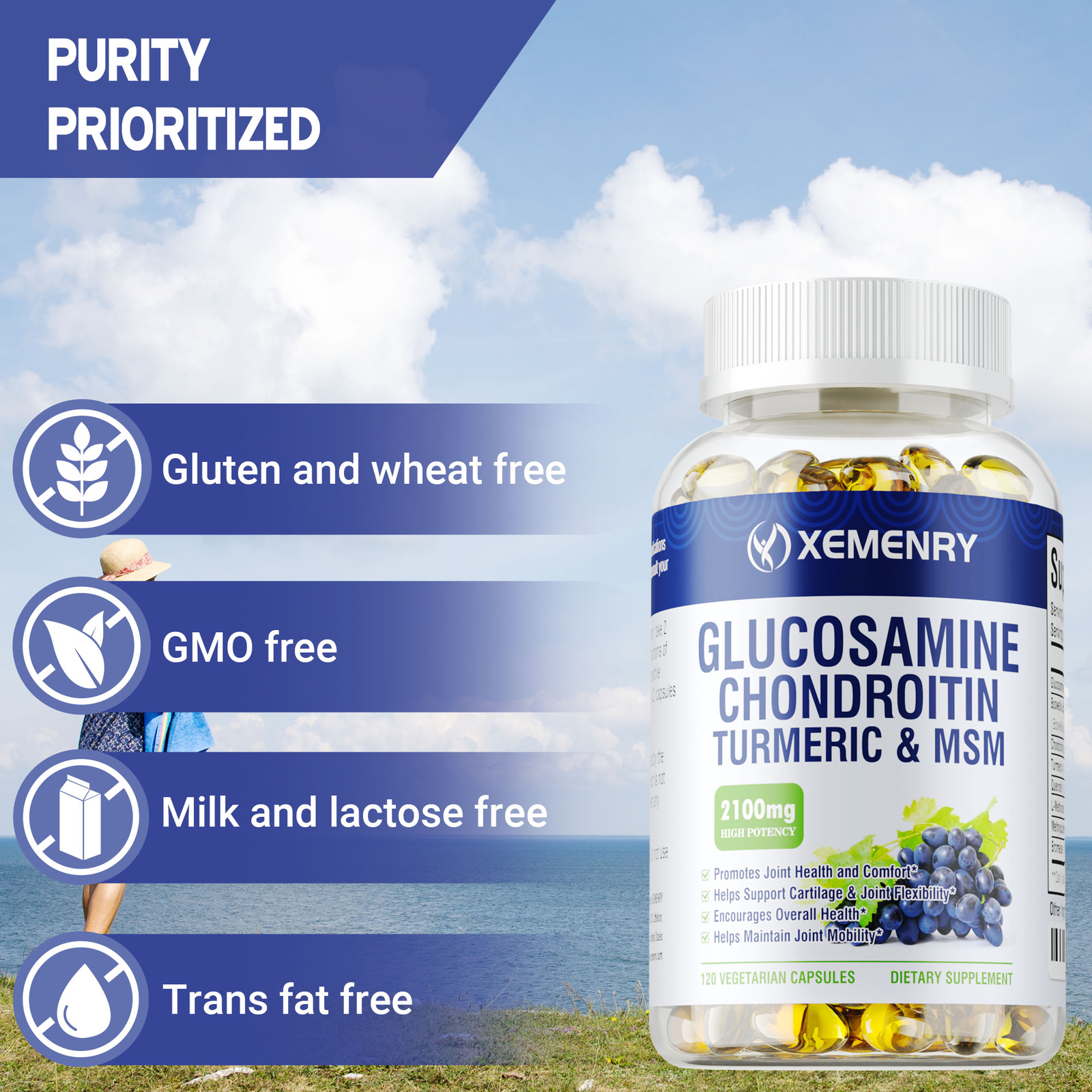 Glucosamine Chondroitin Turmeric & MSM 2100mg – Triple Strength Joint Support