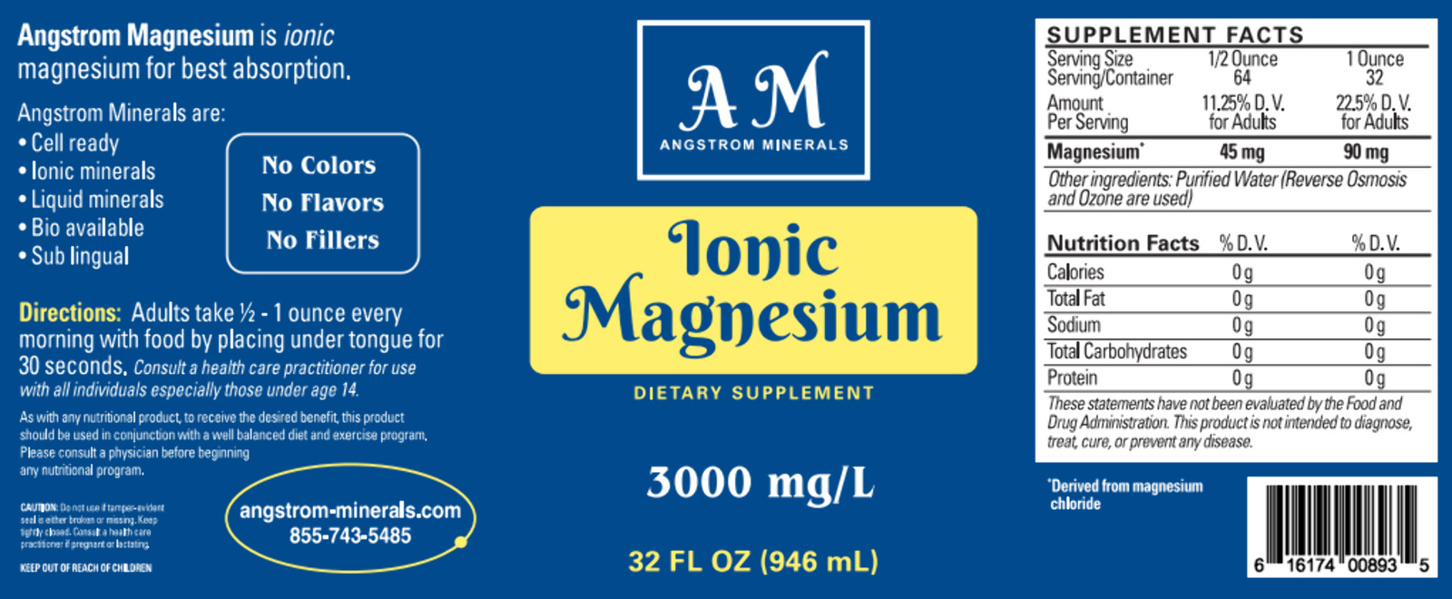 32 oz Angstrom Magnesium Supplement by Angstrom Minerals