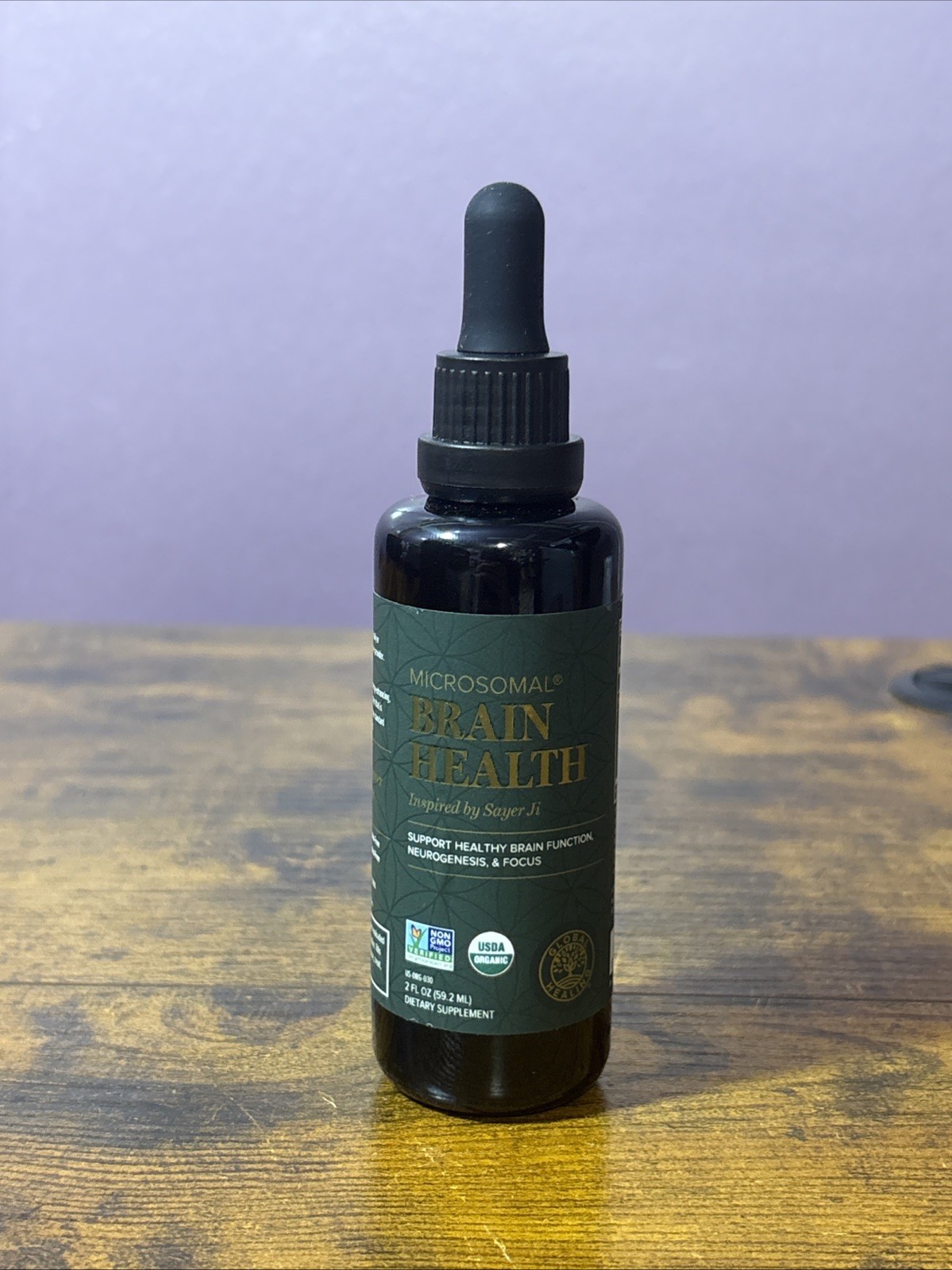 Global Healing Organic Microsomal Brain Health, 2 fl. oz. Inspired By Sayer Ji