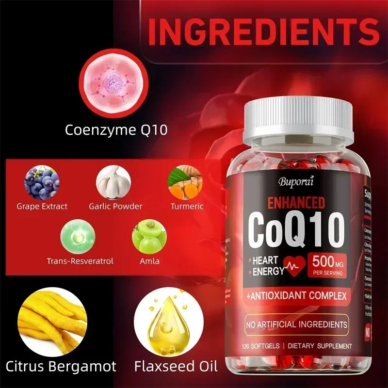 CoQ10 240pcs -Boost Energy Levels,Improve Blood Circulation,Support Heart Health