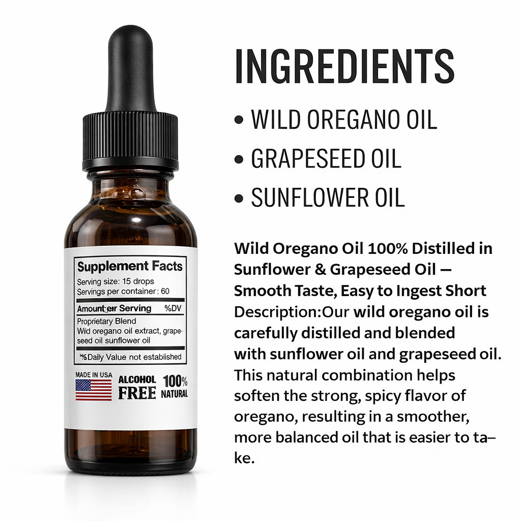 2 Pack Wild Oregano Oil – Extra Strength Carvacrol Source | Natural Immune