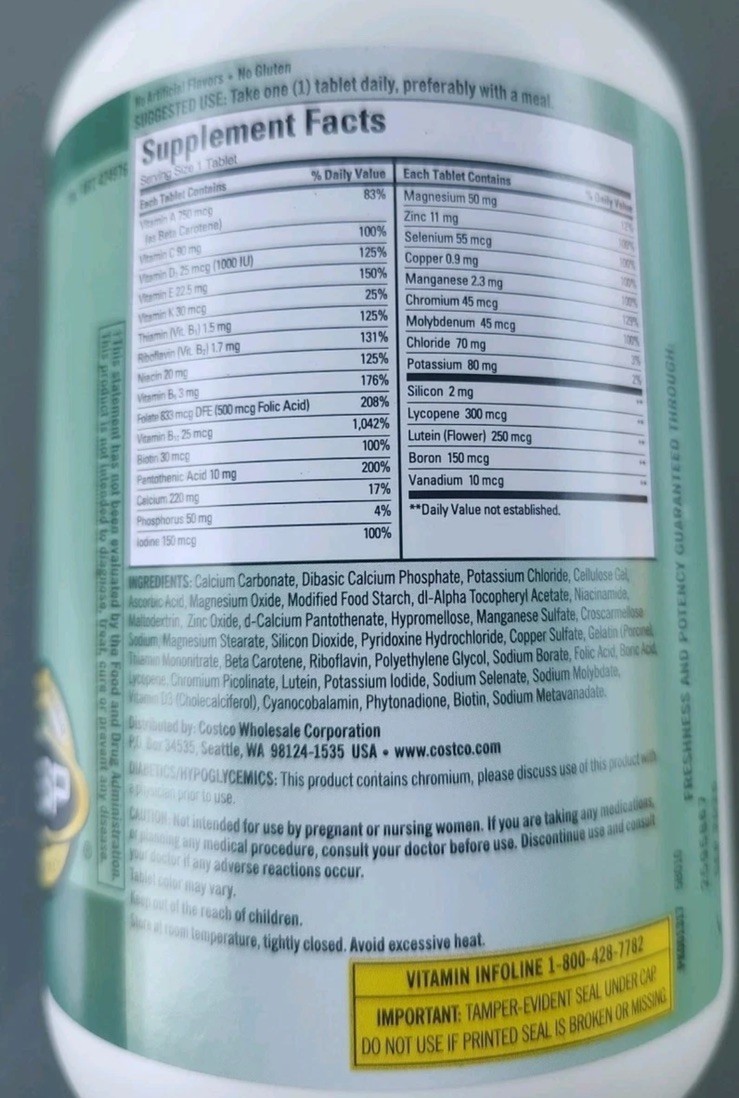 New Kirkland Adult 50+ Mature Multi Vitamins & Minerals – 400 Tablets, Health