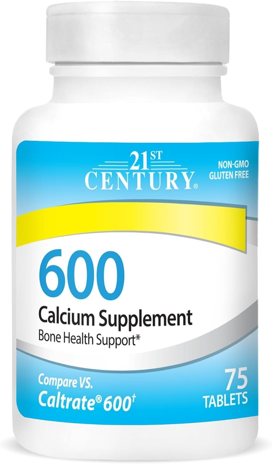 Calcium Carbonate 600mg Tablets, 75 Count – Trusted Bone Strength Support