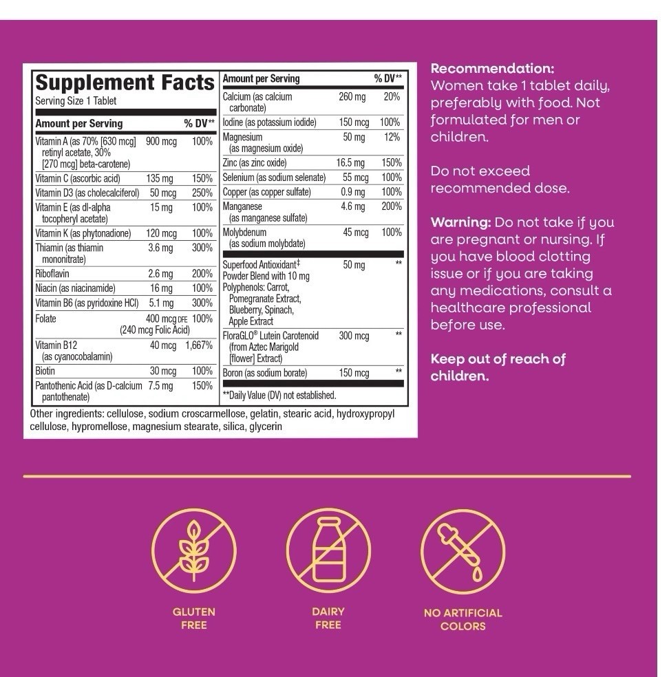 Nature’s Way Alive! Women’s Complete Multivitamin..