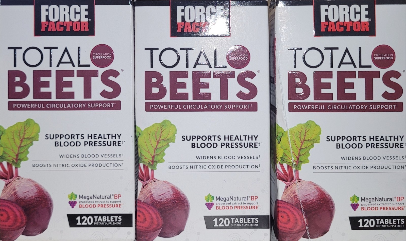3x Total Beets Circulation Superfood Beet Root with Blood Pressure Support 12/28