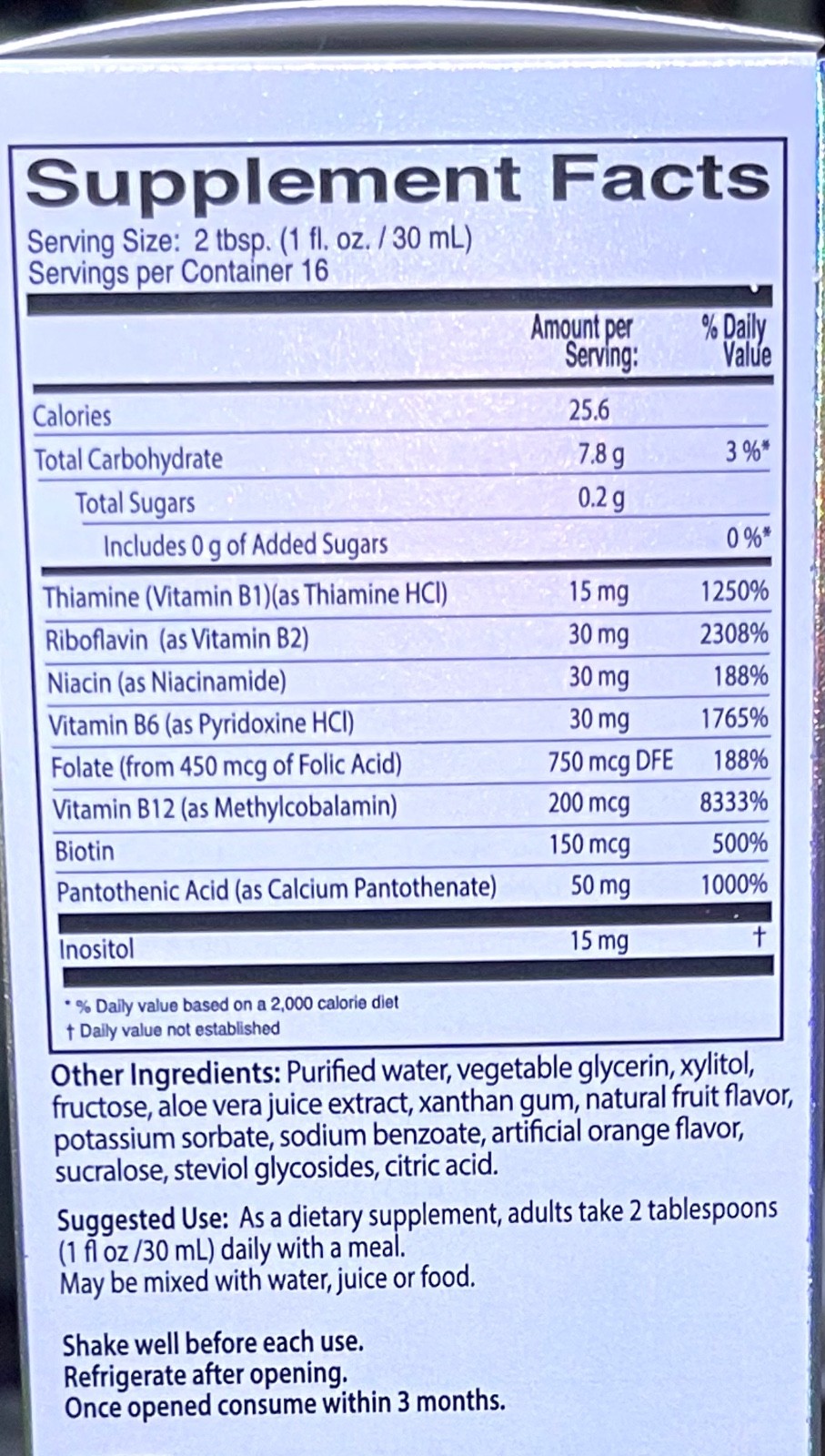 Neurobion B12 Complex Liquid Metabolism and Energy Supplement Vitamins, 16 fl oz