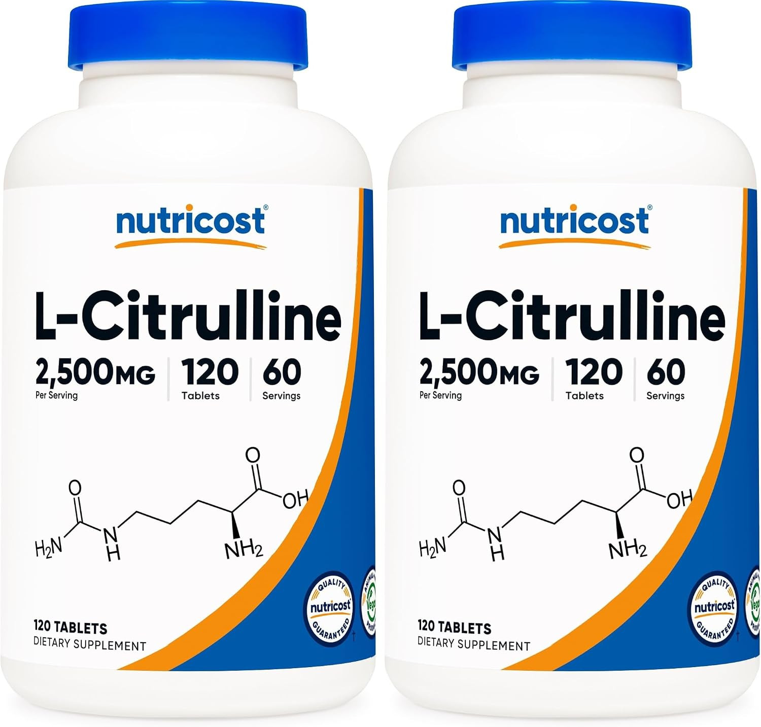 L-Citrulline 2500Mg per Serving, 60 Servings, 1250Mg per Tablet, 120 Tabs – Non-