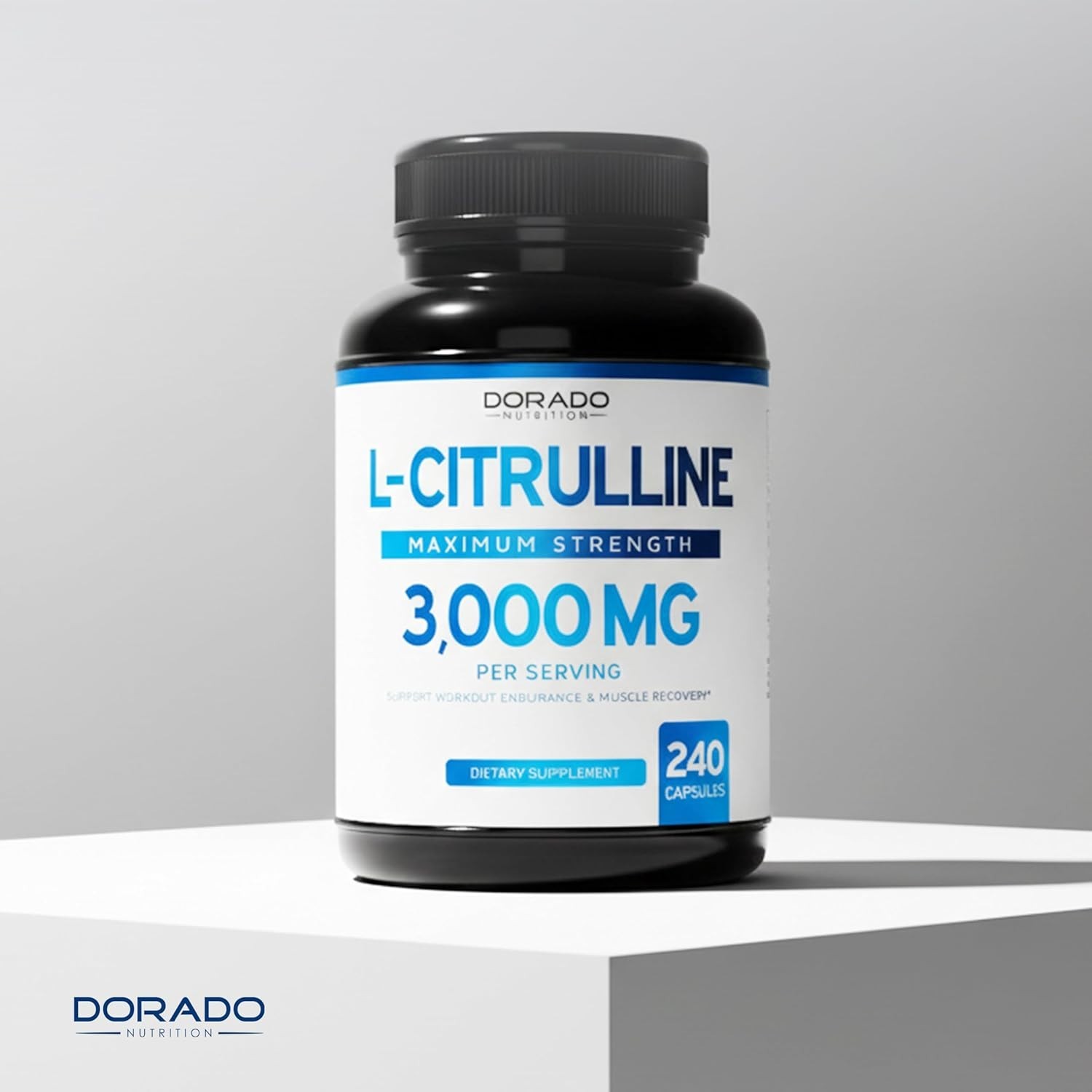 L-Citrulline 3000mg 240 Capsules GMP Certified & Non-GMO Free Form Amino