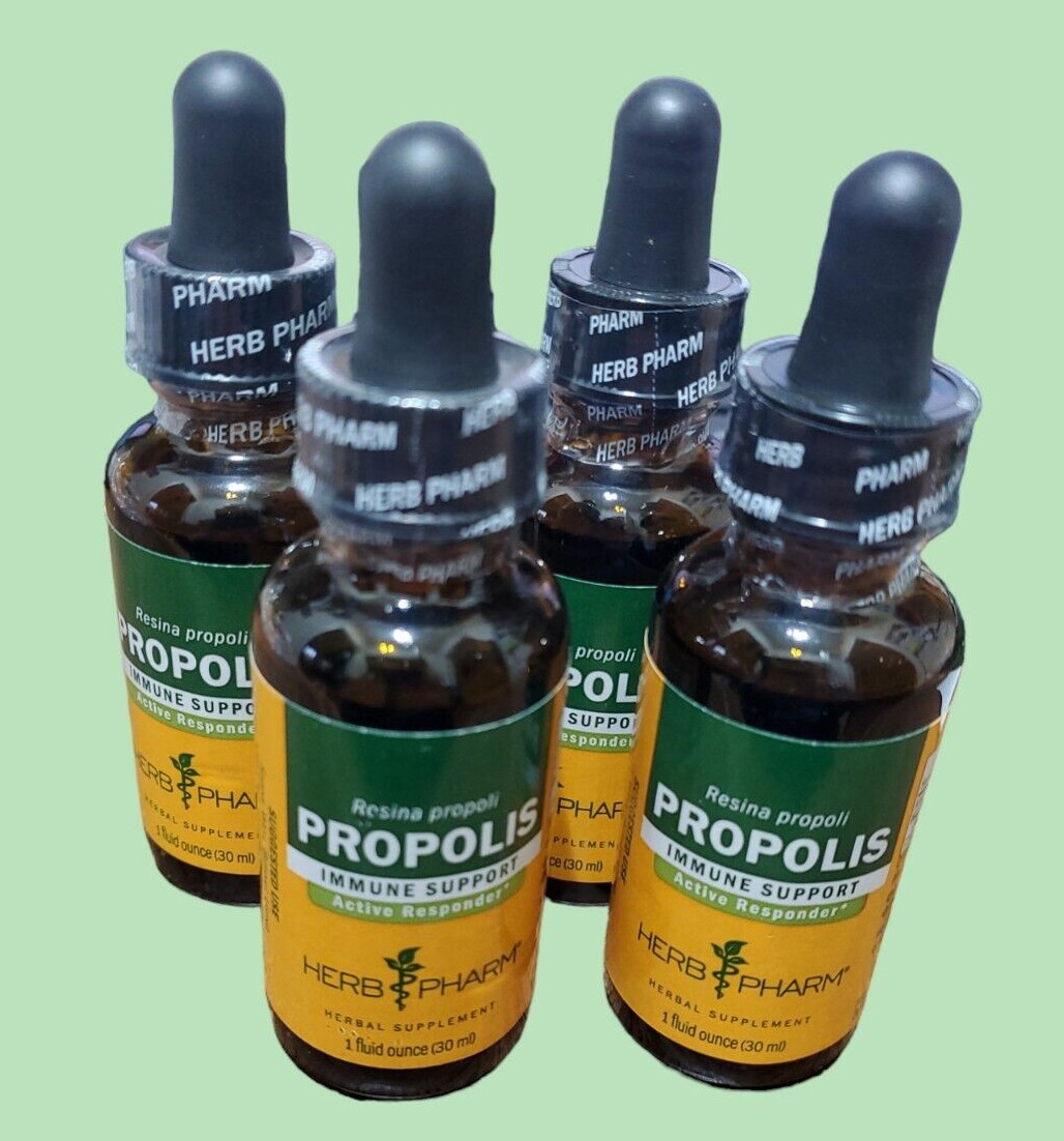 Lot of 4 Herb Pharm, PROPOLIS Immune Support, 1 oz EA, 4 PACK
