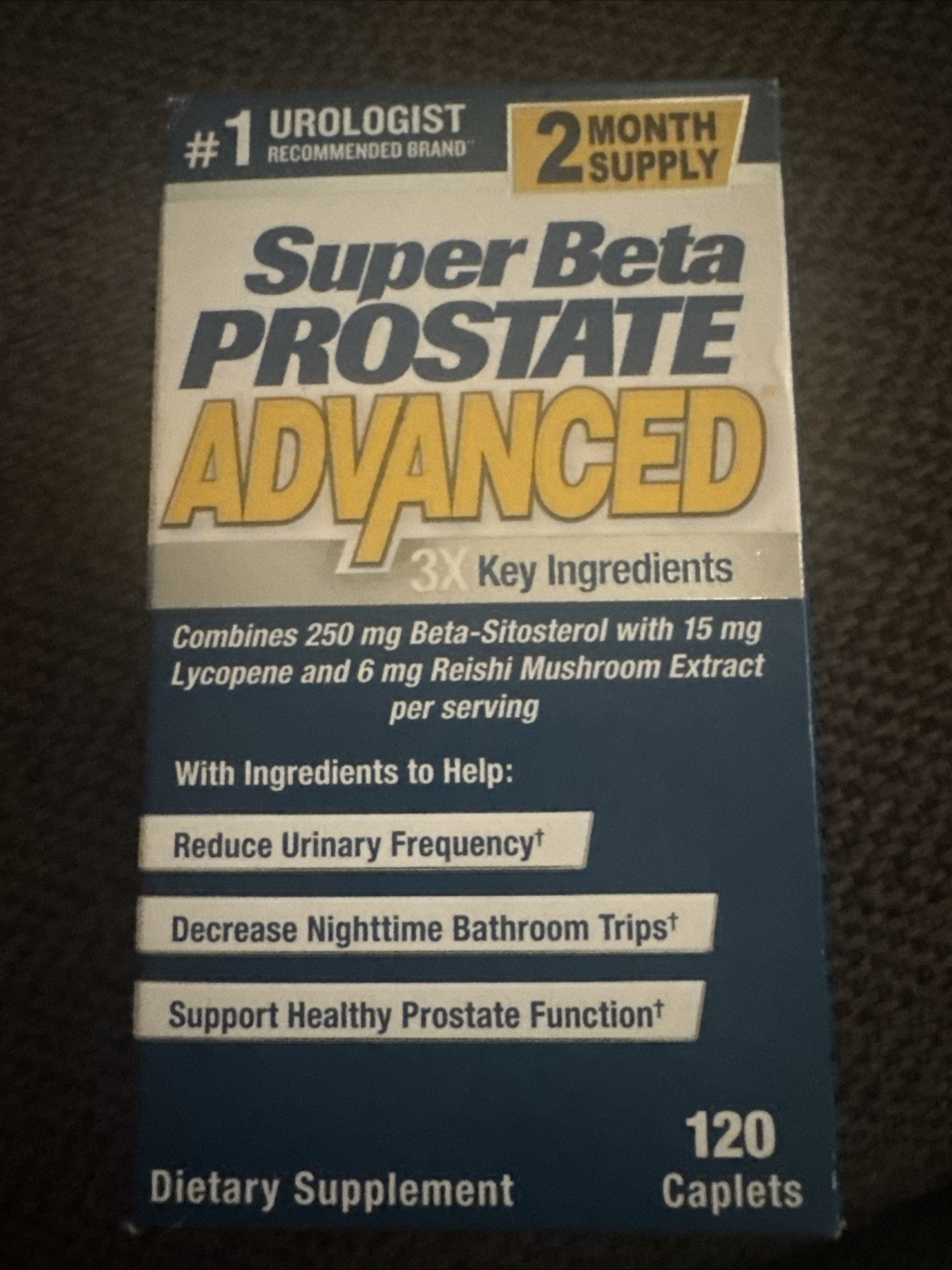 Super Beta Prostate Advanced 120 Caplets Exp 06/2027 100% Authentic New Sealed