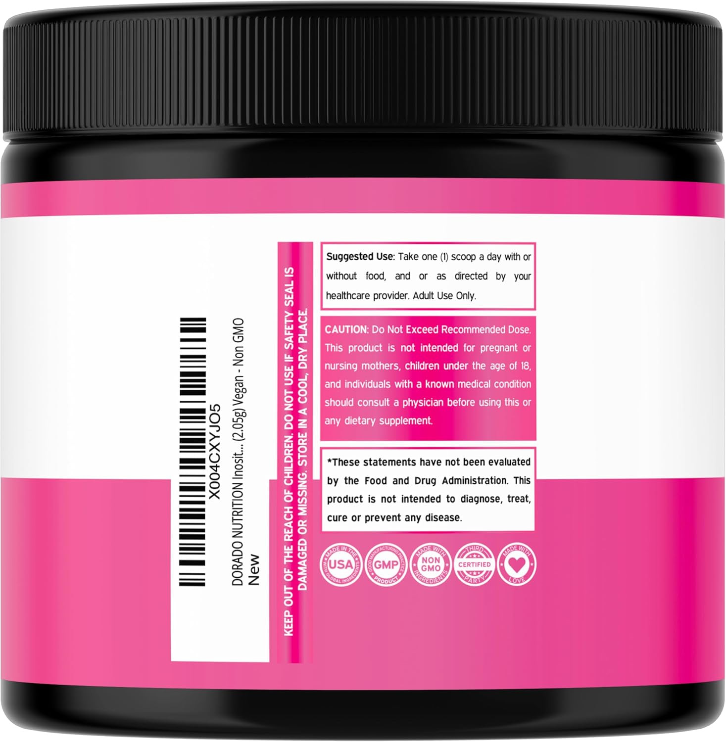 Myo-Inositol & D-Chiro Inositol Supplement Powder (2050Mg per Serving Ideal 40:1