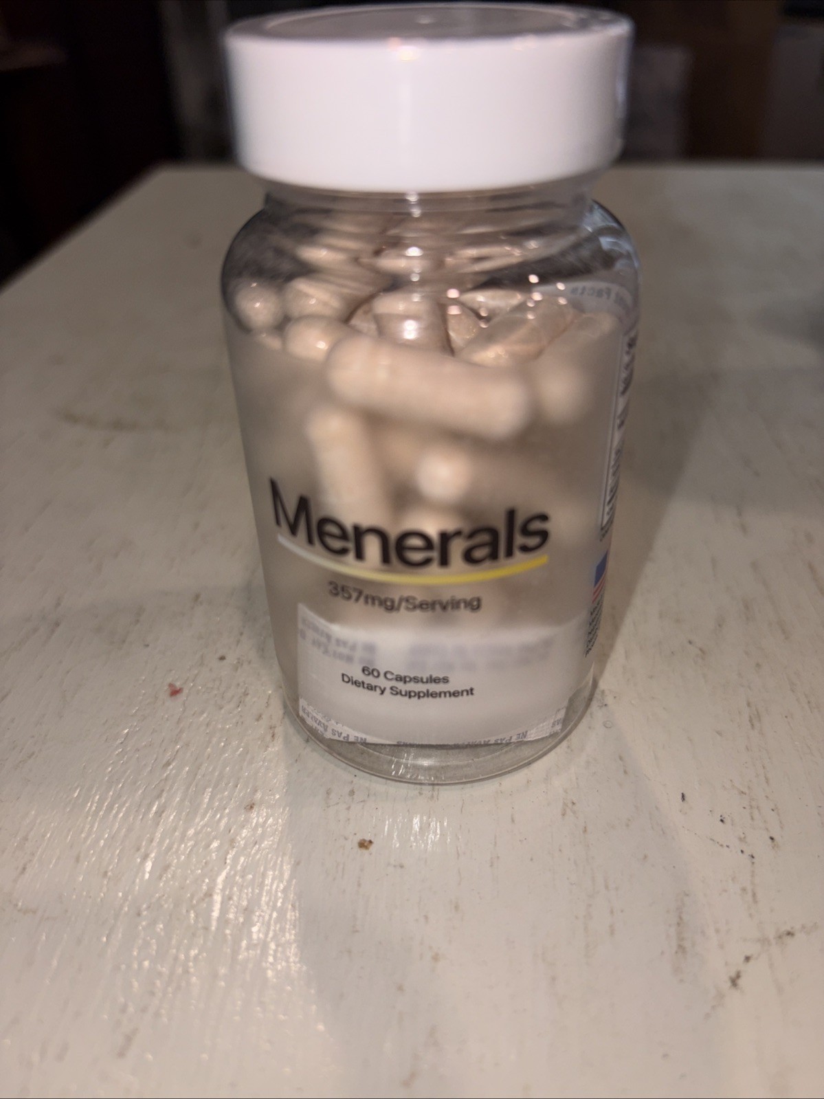 Menerals Dietary Supplement Capsules 60 Count Pack of 1 New Sealed