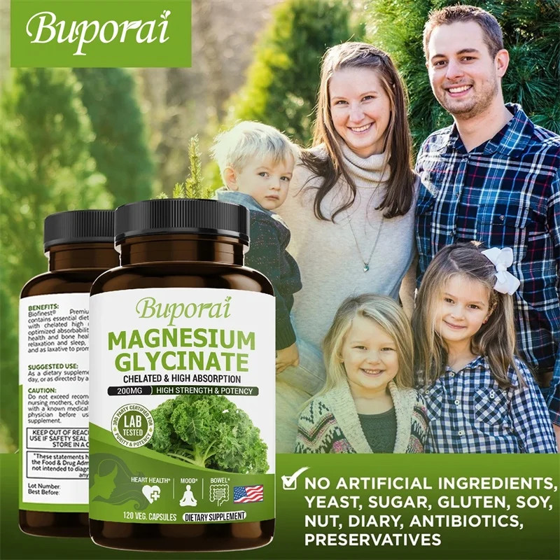 Magnesium Glycinate 240pcs,Supports Brain and Nervous Health, Improves Memory
