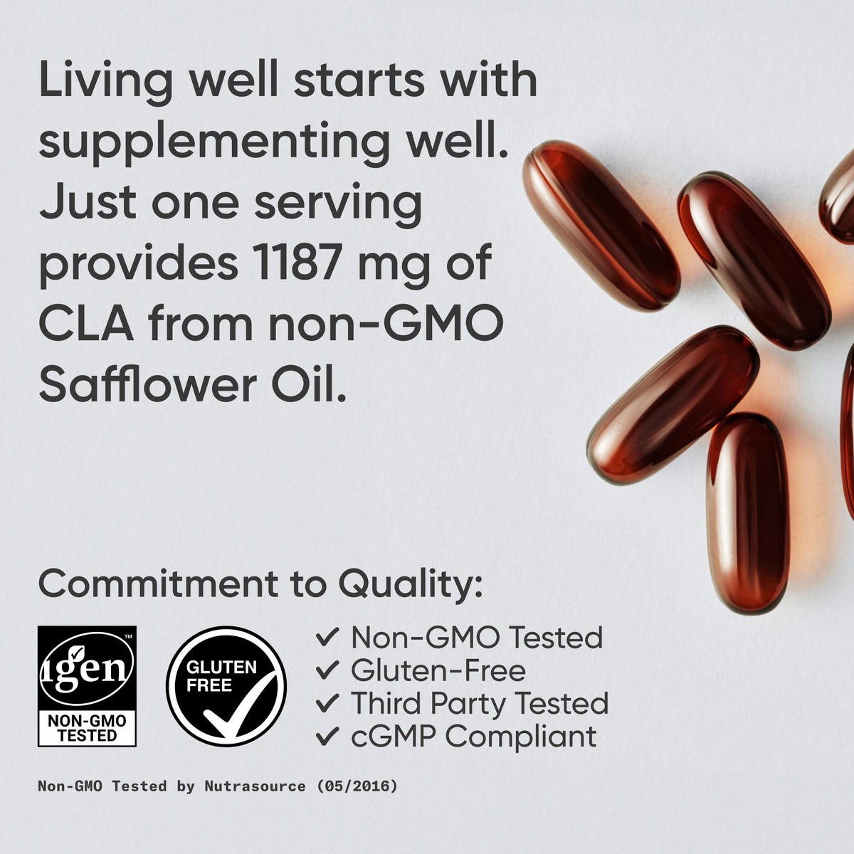 CLA 1250mg Active Conjugated Linoleic Acid, Soy & Gluten Free (180 Softgels)