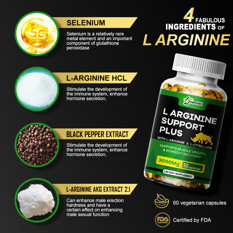 Nitric Oxide Booster L-Arginine, L-Citrulline 3000mg 120 Caps HIGHEST POTENCY