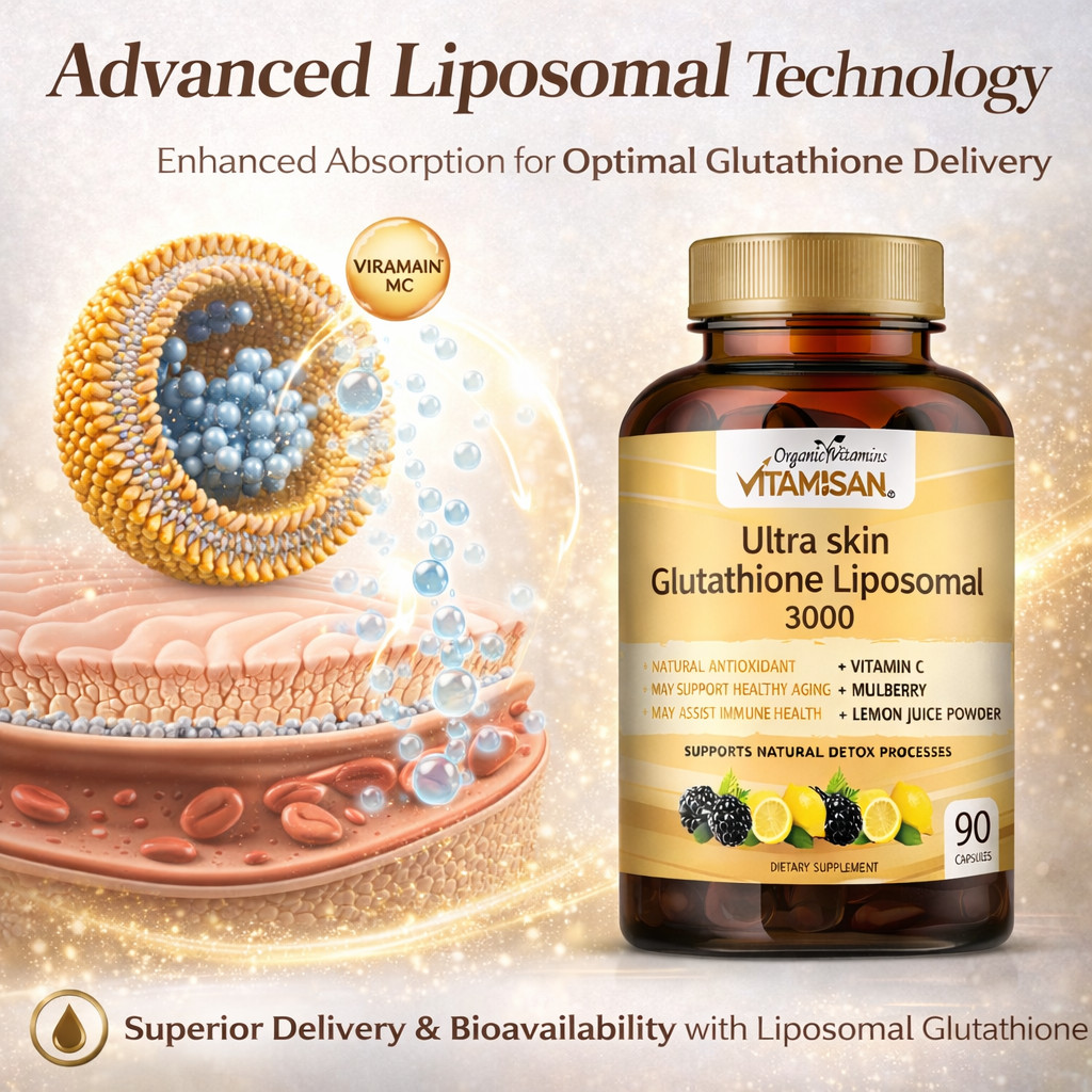 2 Pack Liposomal Glutathione 3000mg + Vitamin C Antioxidant Skin 180 Caps