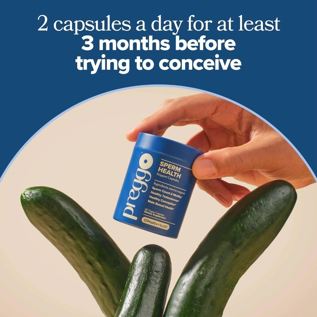 3PCS Preggo Sperm Health Capsules for Men OBGYN Formulated 60 Capsules