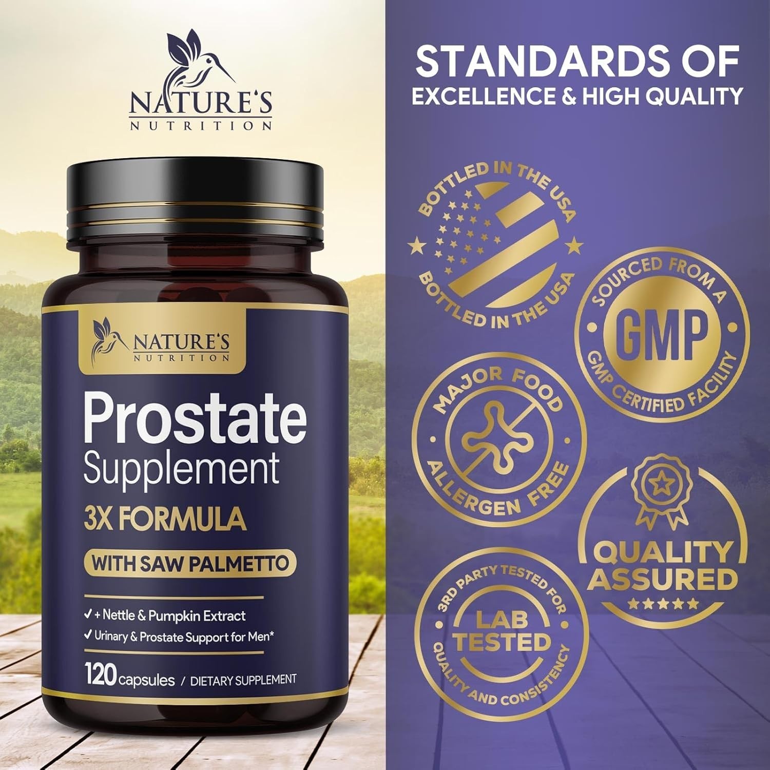 Saw Palmetto 1285mg Prostate Supplement Urinary Support Capsules