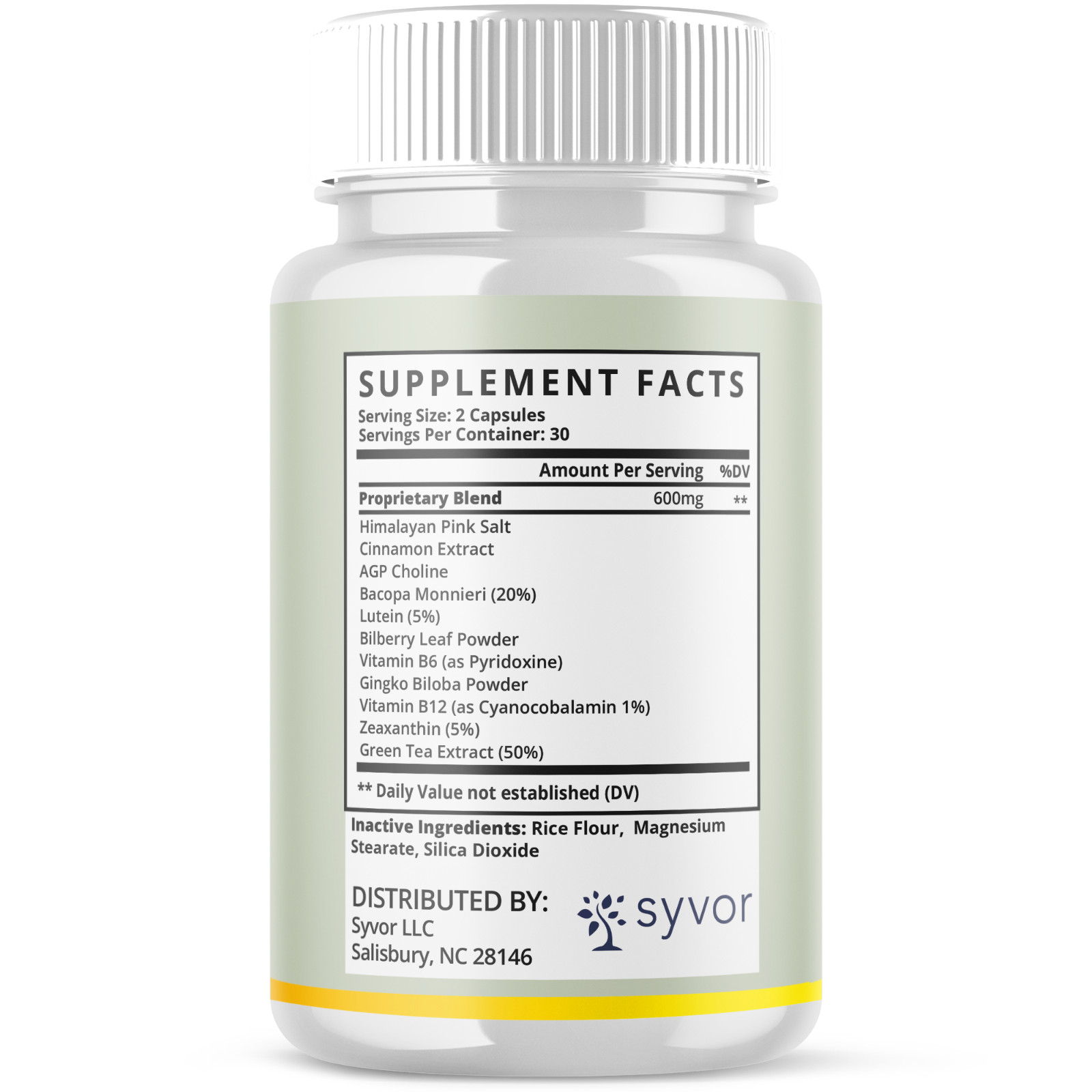 (5 Pack) Neuro Flare Nootropic All Natural Super Nerve Supplement 300 Capsules