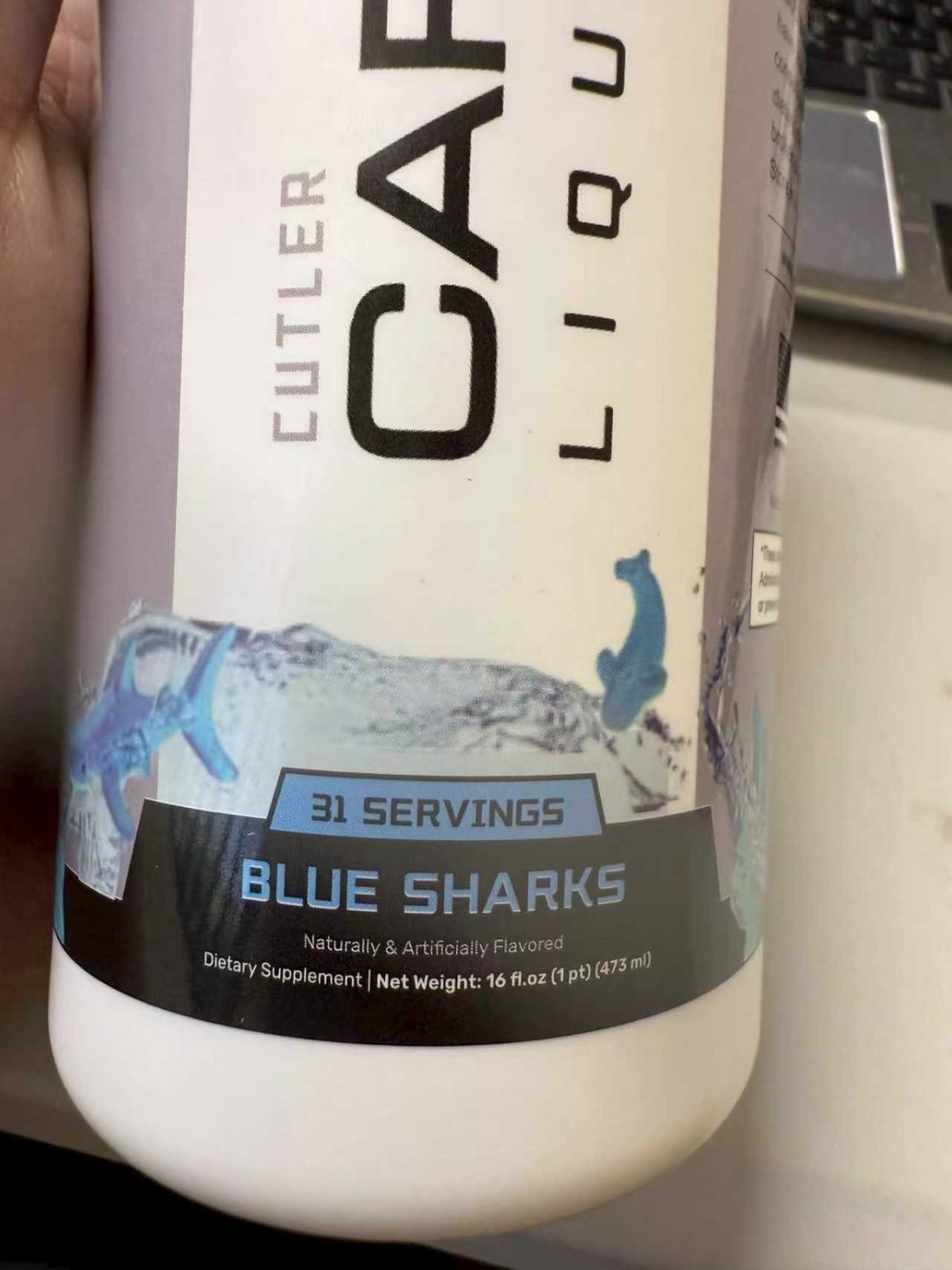Cutler Nutrition Liquid Carnitine 3000mg Blue Sharks Flavor Sealed Increase Ener