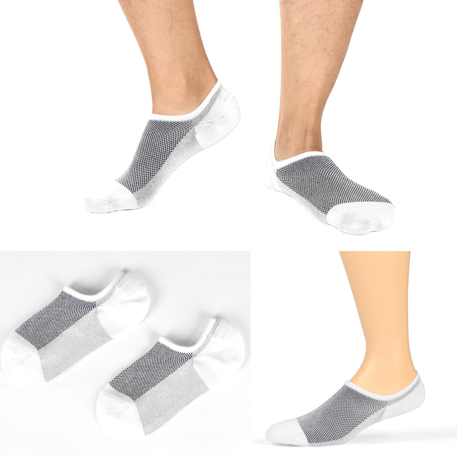 Mottee&Zconia No Show Socks for Unisex Mens Womens Low Cut No See Liner Invis…