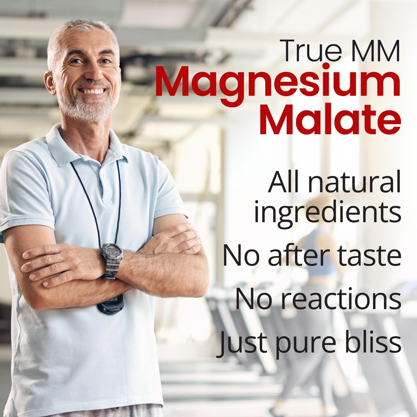 TrueMed Magnesium Malate Malic Acid Support Muscle 1350mg 90 Capsules Supplement