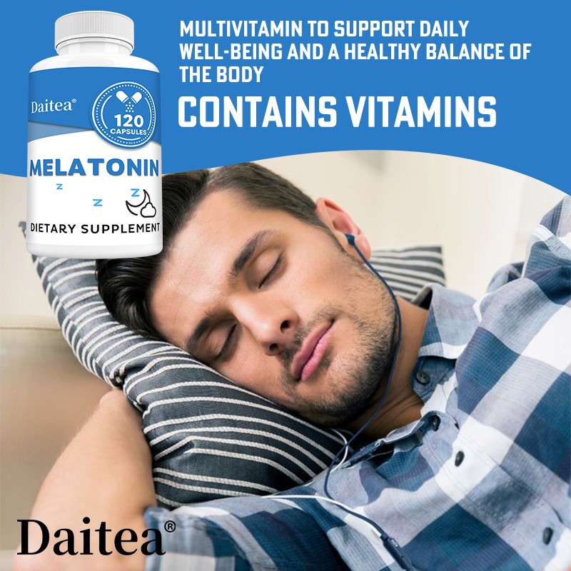Easy To Swallow Melatonin 5mg 120 Capsules Non Gmo Gluten Free Healthy Sleep