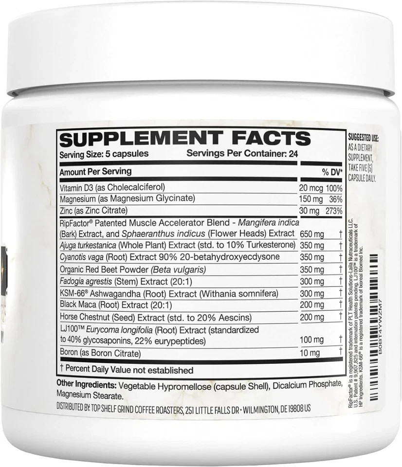 Top Shelf Grind King Maker,13-in-1Anabolic Supplement for Men to Increase Stamna